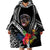 Personalised Polynesian Dog Wearable Blanket Hoodie Rottweiler With Polynesia Pattern Curve Style LT7 - Polynesian Pride