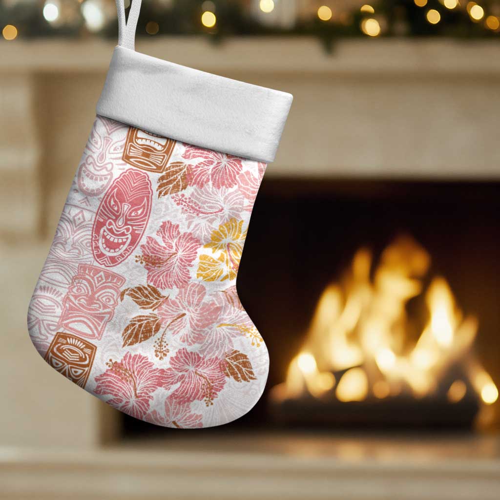 Christmas Aloha Hawaii Tiki Christmas Stocking Hibiscus Spring Colors LT7 Set of 2 Pink - Polynesian Pride