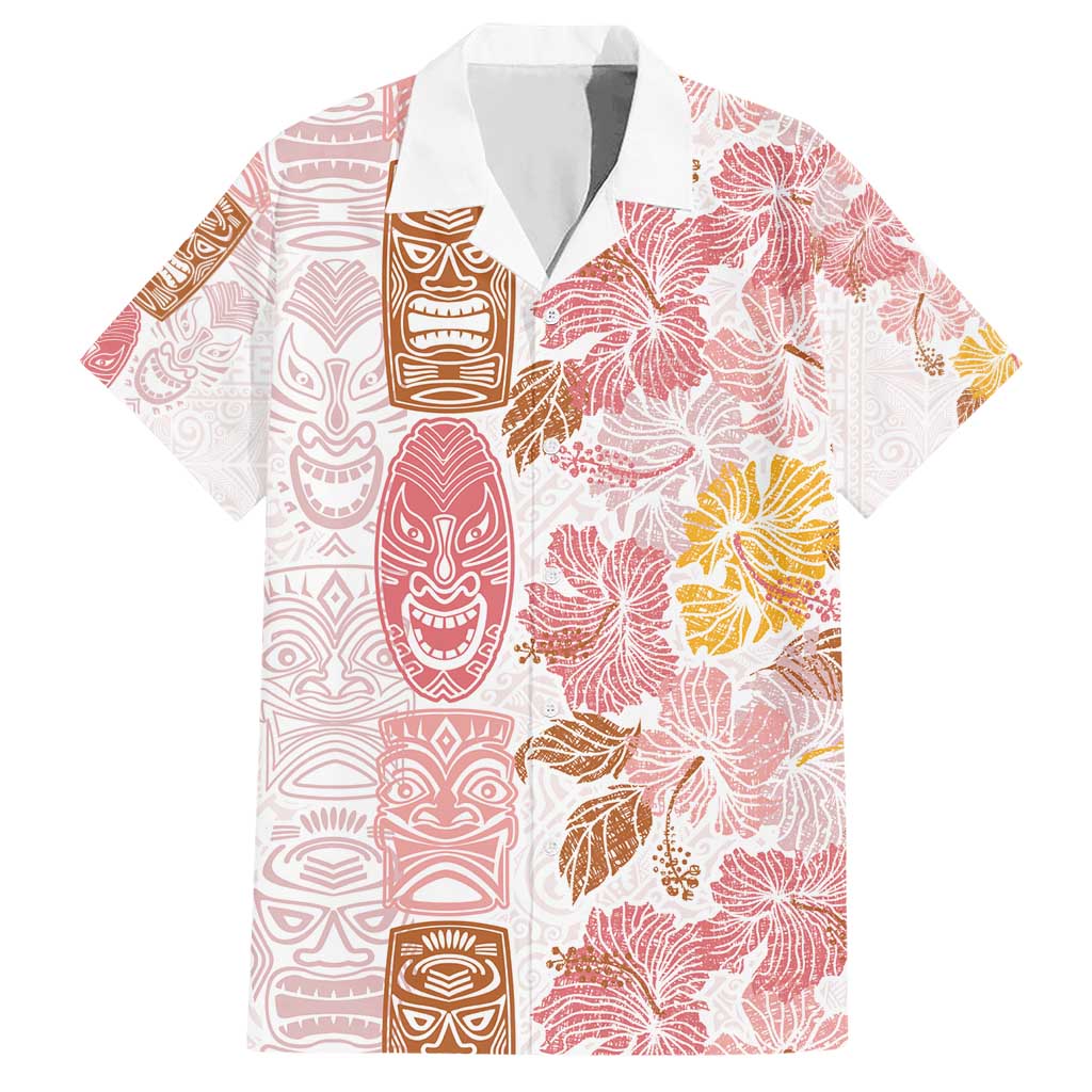 Christmas Aloha Hawaii Tiki Hawaiian Shirt Hibiscus Spring Colors LT7 Pink - Polynesian Pride
