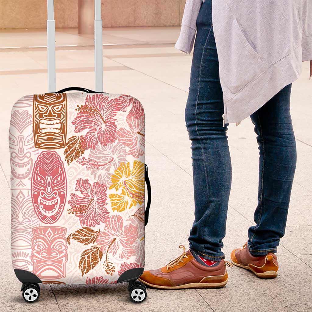 Christmas Aloha Hawaii Tiki Luggage Cover Hibiscus Spring Colors LT7 Pink - Polynesian Pride