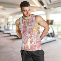 Christmas Aloha Hawaii Tiki Men Tank Top Hibiscus Spring Colors LT7 Pink - Polynesian Pride