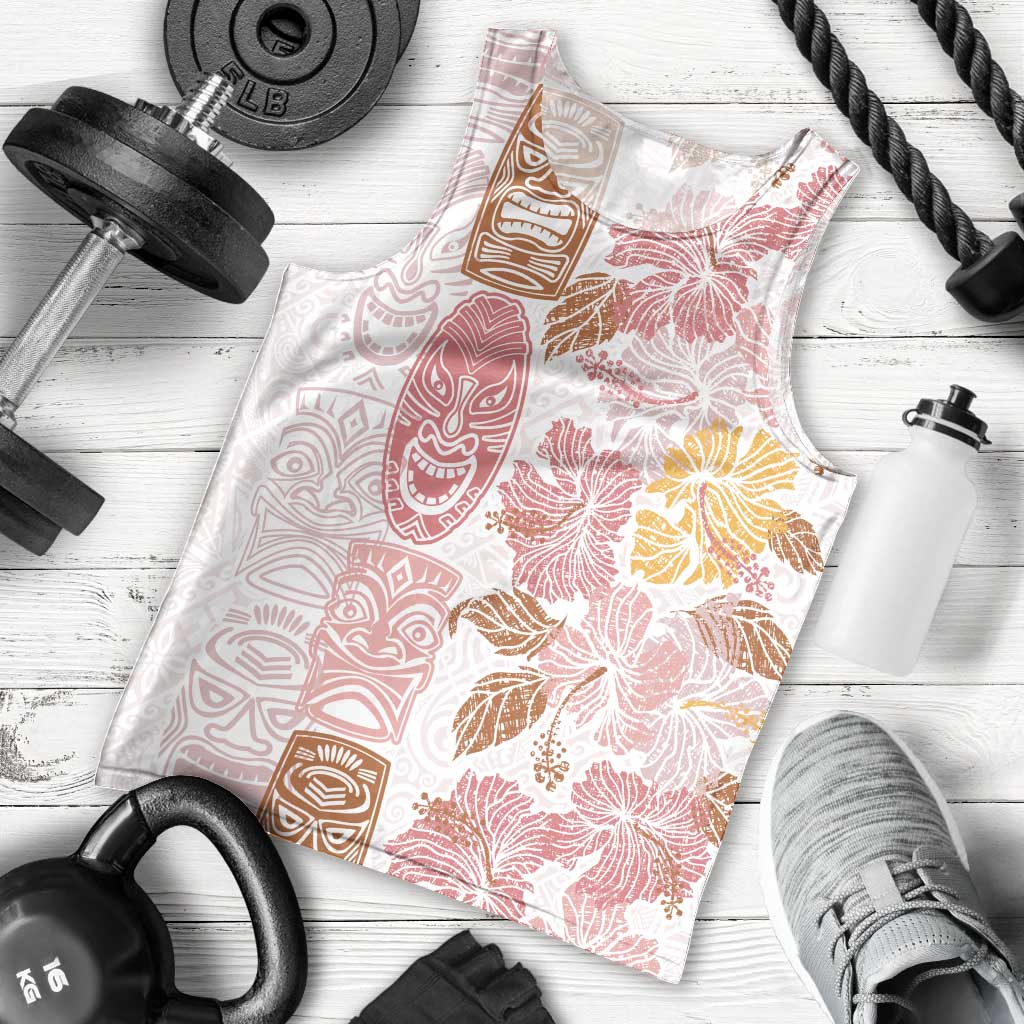 Christmas Aloha Hawaii Tiki Men Tank Top Hibiscus Spring Colors LT7 - Polynesian Pride