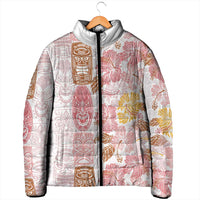 Christmas Aloha Hawaii Tiki Padded Jacket Hibiscus Spring Colors LT7 - Polynesian Pride