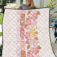 Christmas Aloha Hawaii Tiki Quilt Hibiscus Spring Colors LT7 Pink - Polynesian Pride