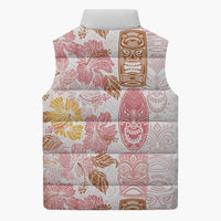 Christmas Aloha Hawaii Tiki Sleeveless Puffer Jacket Hibiscus Spring Colors LT7 - Polynesian Pride