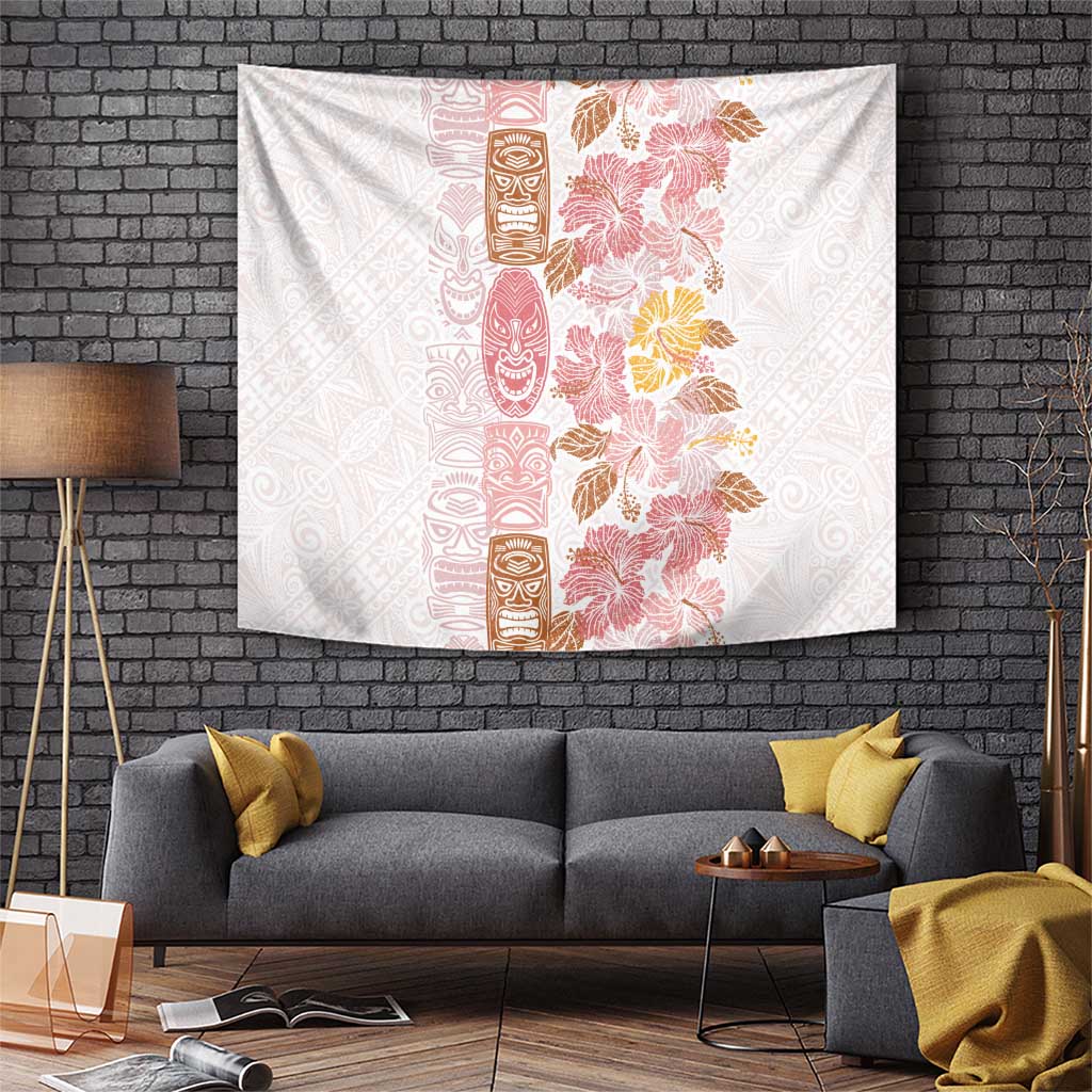 Christmas Aloha Hawaii Tiki Tapestry Hibiscus Spring Colors LT7 Pink - Polynesian Pride