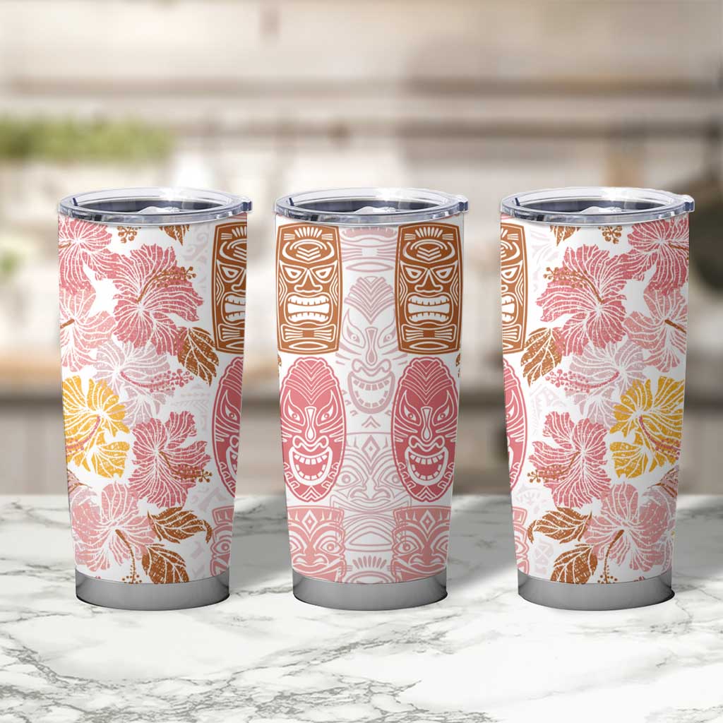 Christmas Aloha Hawaii Tiki Tumbler Cup Hibiscus Spring Colors LT7 - Polynesian Pride