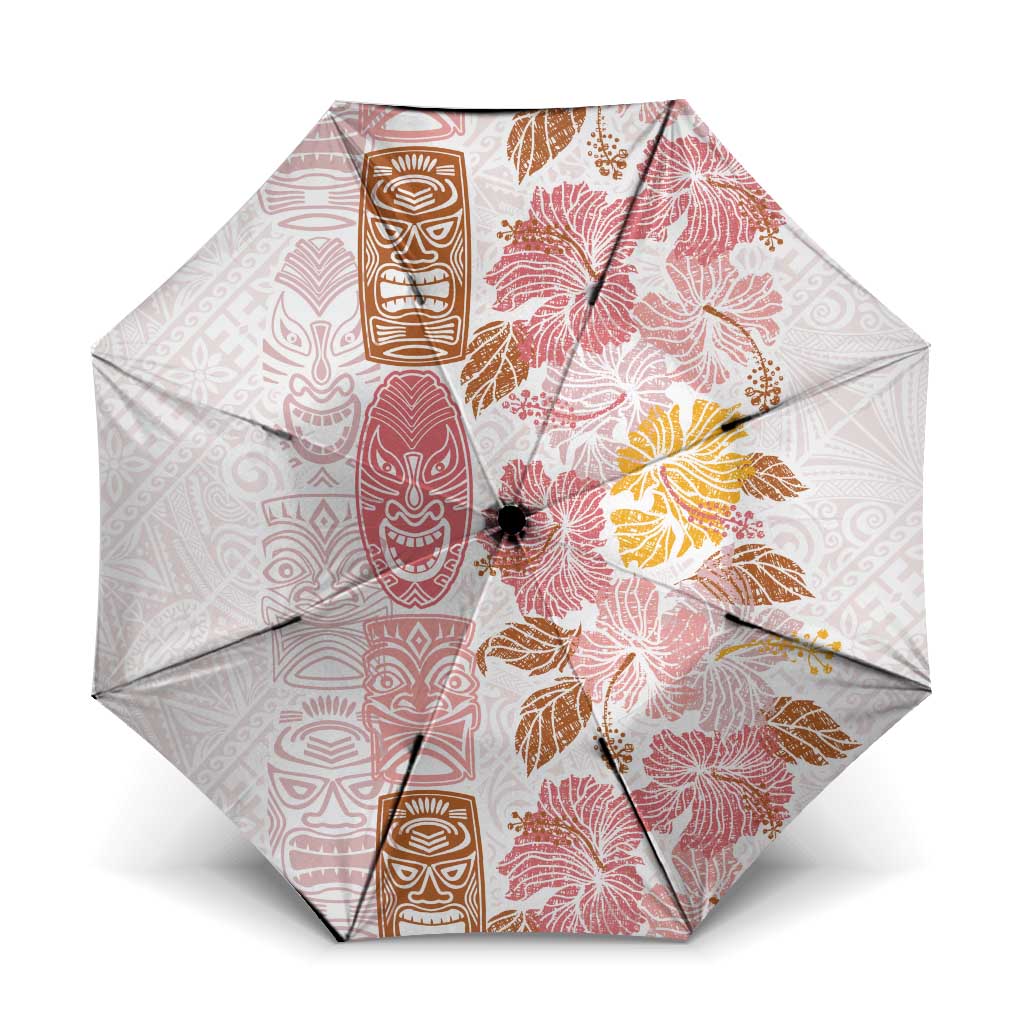 Christmas Aloha Hawaii Tiki Umbrella Hibiscus Spring Colors LT7 One Size Folded 11.42 inch Opened Diameter 37.4 inch Pink - Polynesian Pride