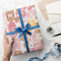 Christmas Aloha Hawaii Tiki Wrapping Paper Hibiscus Spring Colors LT7 - Polynesian Pride
