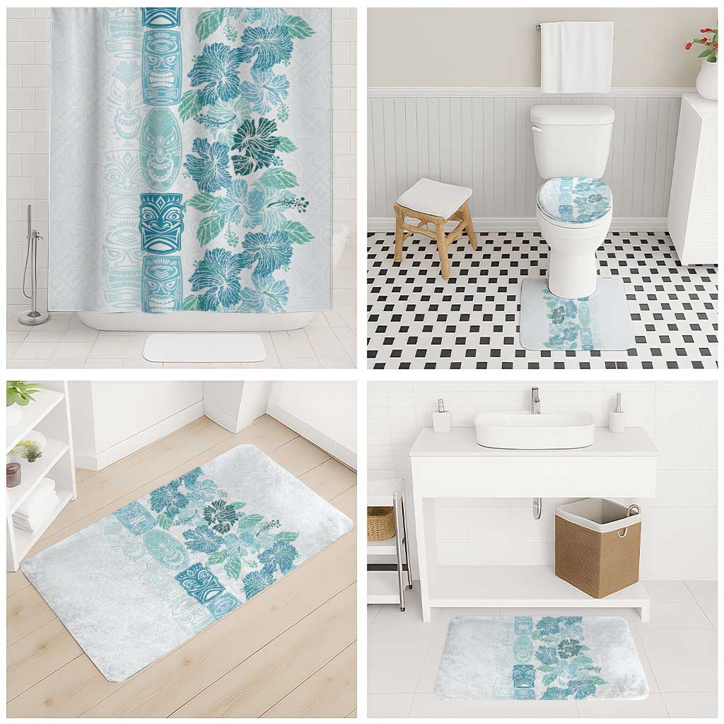 Christmas Aloha Hawaii Tiki Bathroom Set Hibiscus Summer Colors LT7 - Polynesian Pride
