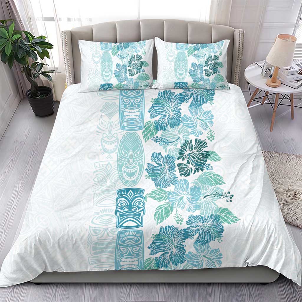 Christmas Aloha Hawaii Tiki Bedding Set Hibiscus Summer Colors LT7 - Polynesian Pride