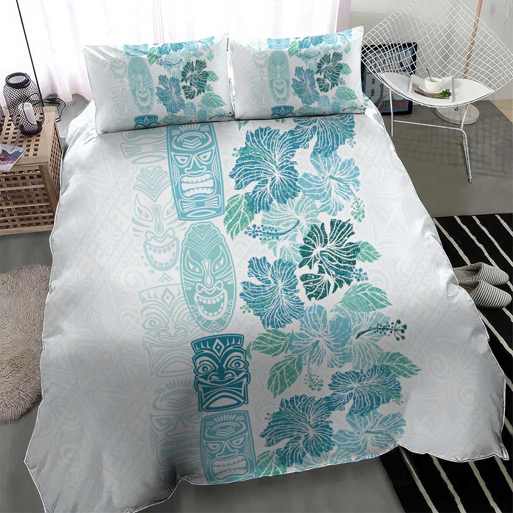 Christmas Aloha Hawaii Tiki Bedding Set Hibiscus Summer Colors LT7 - Polynesian Pride