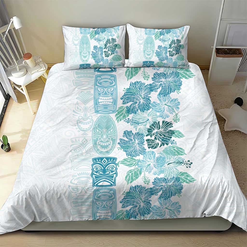 Christmas Aloha Hawaii Tiki Bedding Set Hibiscus Summer Colors LT7 - Polynesian Pride