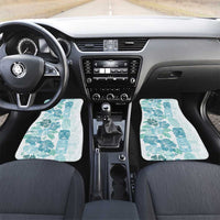 Christmas Aloha Hawaii Tiki Car Mats Hibiscus Summer Colors LT7 Set 2pcs - Front Turquoise - Polynesian Pride