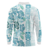 Christmas Aloha Hawaii Tiki Long Sleeve Polo Shirt Hibiscus Summer Colors LT7 - Polynesian Pride