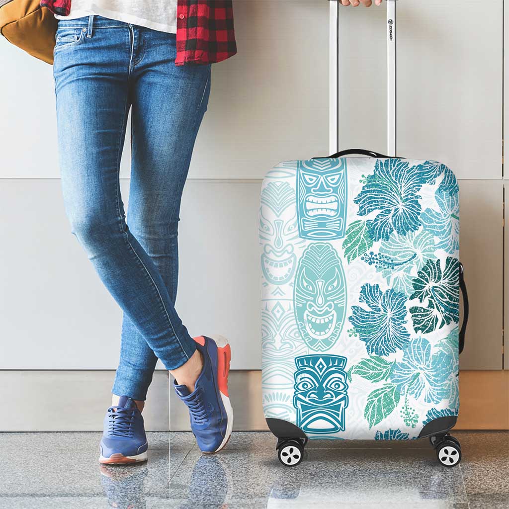 Christmas Aloha Hawaii Tiki Luggage Cover Hibiscus Summer Colors LT7 - Polynesian Pride