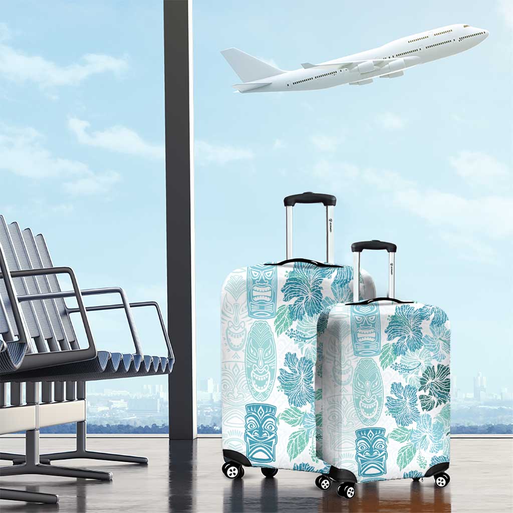 Christmas Aloha Hawaii Tiki Luggage Cover Hibiscus Summer Colors LT7 - Polynesian Pride