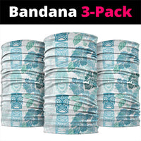 Christmas Aloha Hawaii Tiki Neck Gaiter Hibiscus Summer Colors LT7 package One Size: 25*50cm Turquoise - Polynesian Pride