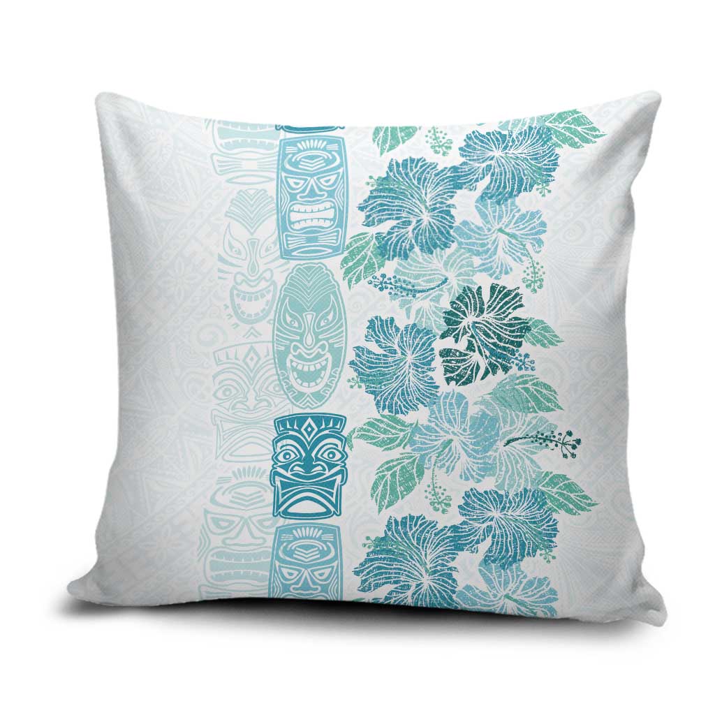 Christmas Aloha Hawaii Tiki Pillow Cover Hibiscus Summer Colors LT7 Turquoise - Polynesian Pride
