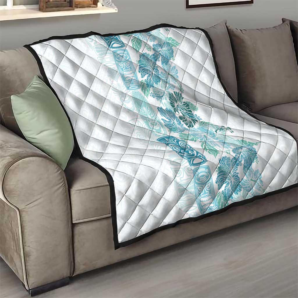 Christmas Aloha Hawaii Tiki Quilt Hibiscus Summer Colors LT7 - Polynesian Pride