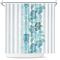 Christmas Aloha Hawaii Tiki Shower Curtain Hibiscus Summer Colors LT7 Turquoise - Polynesian Pride