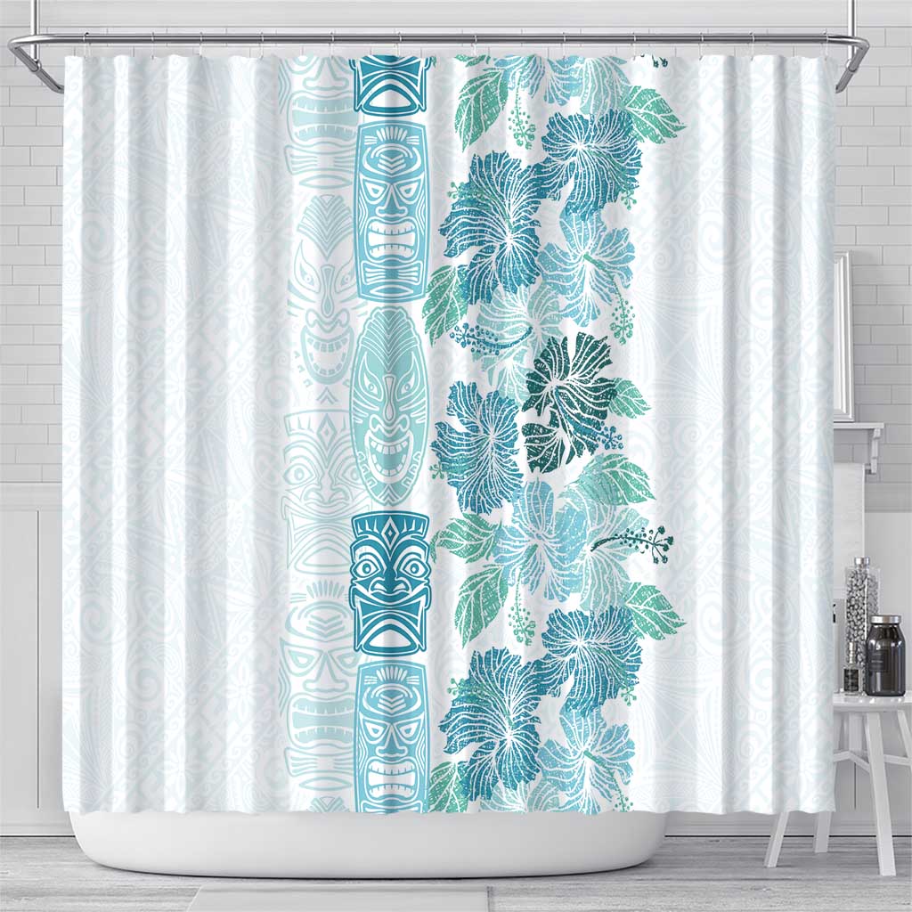 Christmas Aloha Hawaii Tiki Shower Curtain Hibiscus Summer Colors LT7 - Polynesian Pride