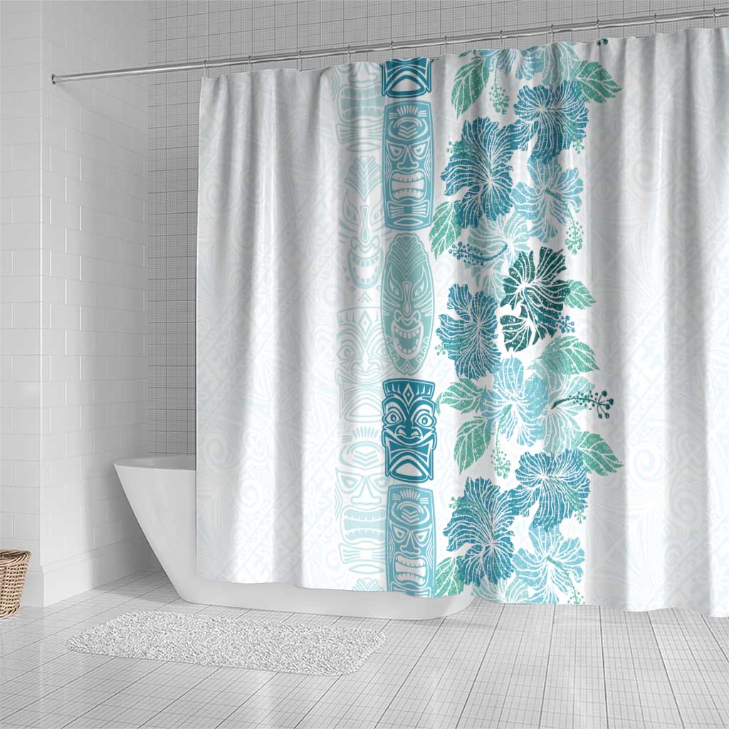Christmas Aloha Hawaii Tiki Shower Curtain Hibiscus Summer Colors LT7 - Polynesian Pride