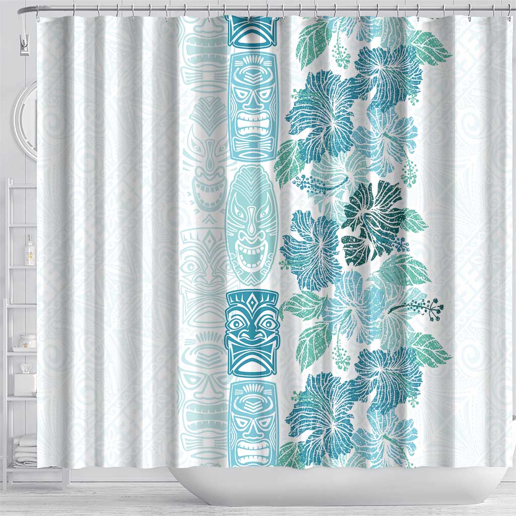 Christmas Aloha Hawaii Tiki Shower Curtain Hibiscus Summer Colors LT7 - Polynesian Pride