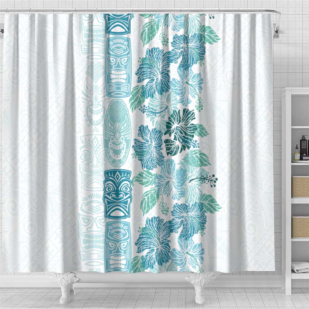Christmas Aloha Hawaii Tiki Shower Curtain Hibiscus Summer Colors LT7 - Polynesian Pride