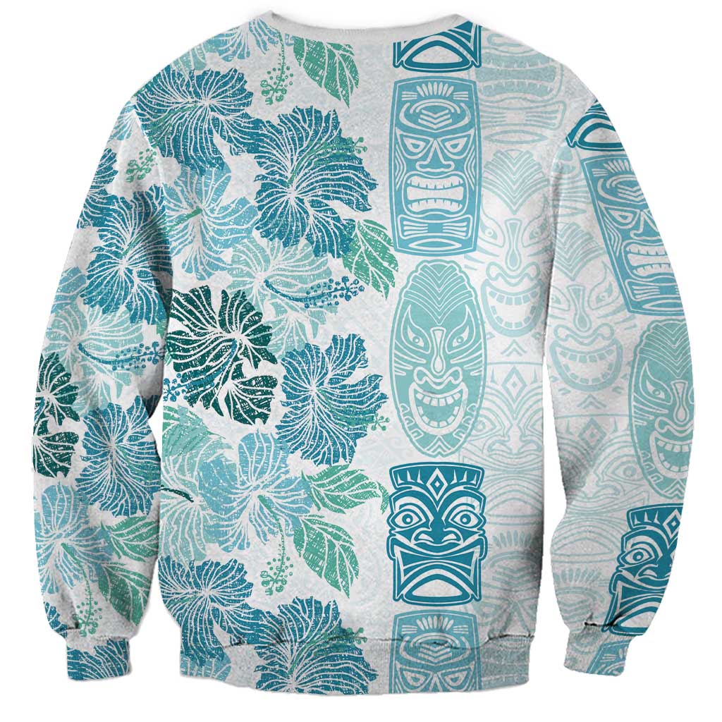 Christmas Aloha Hawaii Tiki Sweatshirt Hibiscus Summer Colors LT7 - Polynesian Pride