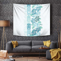 Christmas Aloha Hawaii Tiki Tapestry Hibiscus Summer Colors LT7 Turquoise - Polynesian Pride