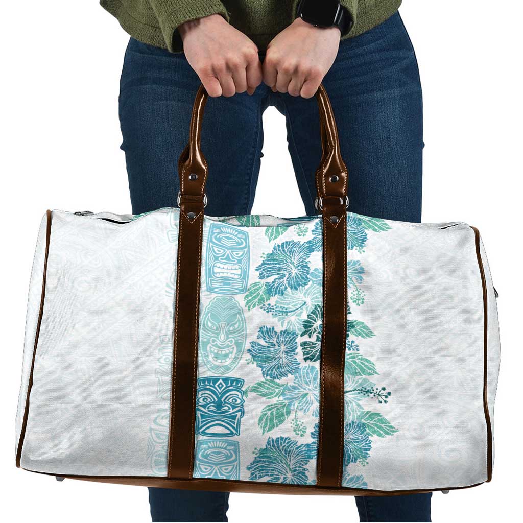 Christmas Aloha Hawaii Tiki Travel Bag Hibiscus Summer Colors LT7 Turquoise - Polynesian Pride