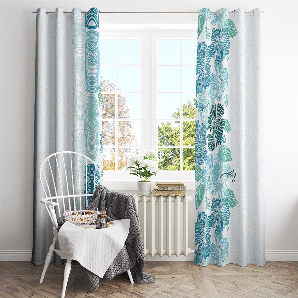 Christmas Aloha Hawaii Tiki Window Curtain Hibiscus Summer Colors LT7 - Polynesian Pride