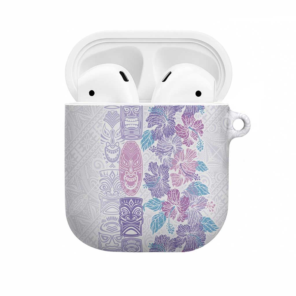 Christmas Aloha Hawaii Tiki AirPods Case Hibiscus Winter Colors LT7 Lavender - Polynesian Pride