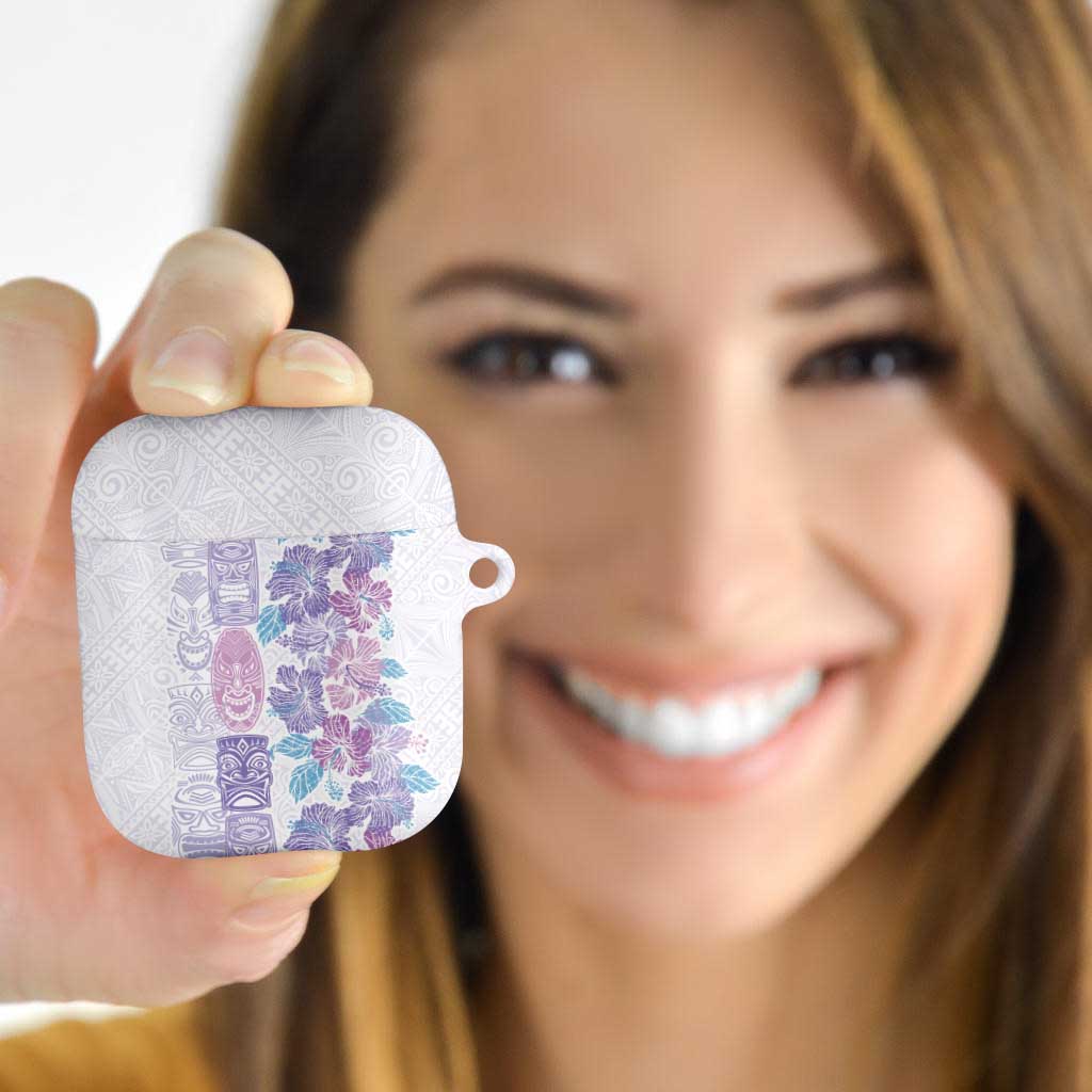 Christmas Aloha Hawaii Tiki AirPods Case Hibiscus Winter Colors LT7 - Polynesian Pride