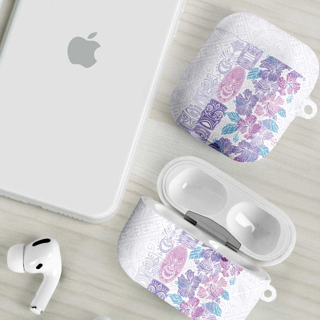 Christmas Aloha Hawaii Tiki AirPods Case Hibiscus Winter Colors LT7 - Polynesian Pride