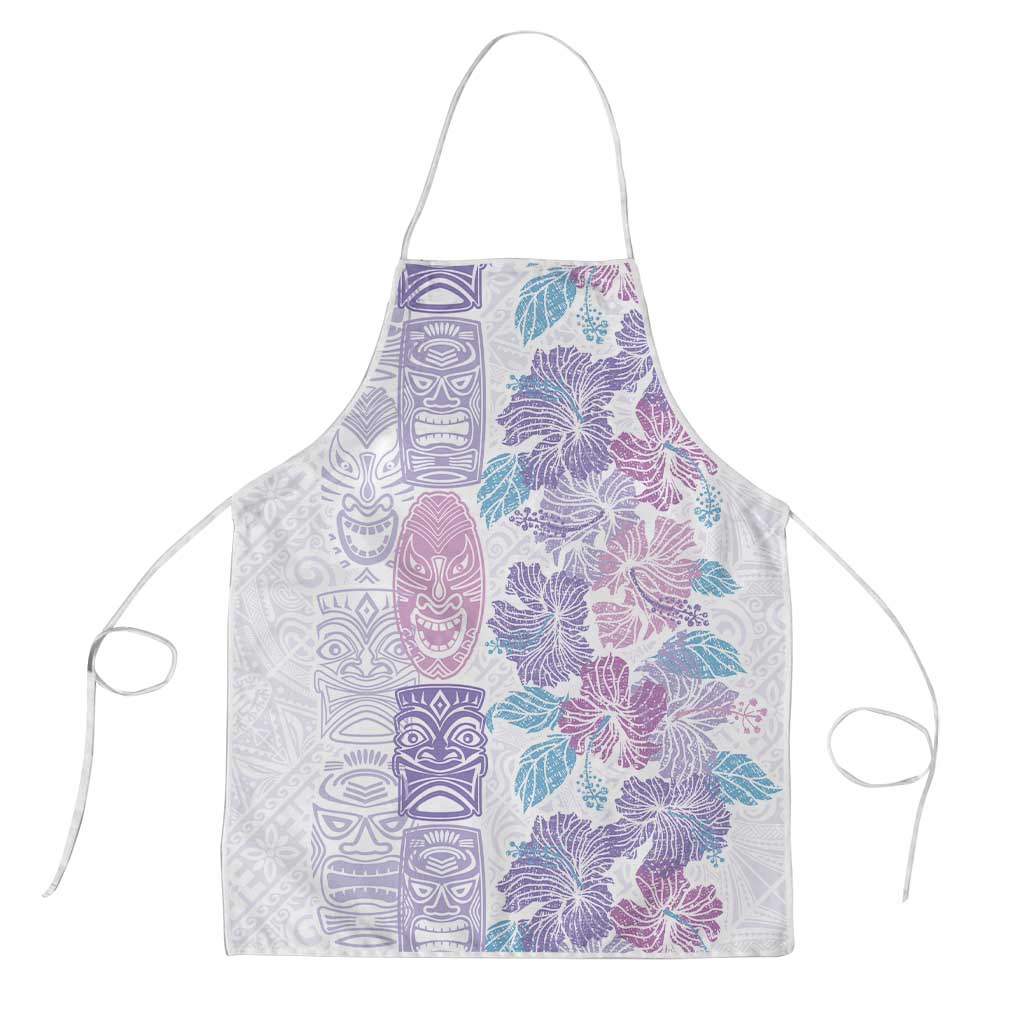 Christmas Aloha Hawaii Tiki Apron Hibiscus Winter Colors LT7 Lavender - Polynesian Pride