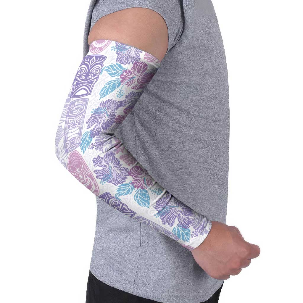 Christmas Aloha Hawaii Tiki Arm Sleeves Hibiscus Winter Colors LT7 - Polynesian Pride
