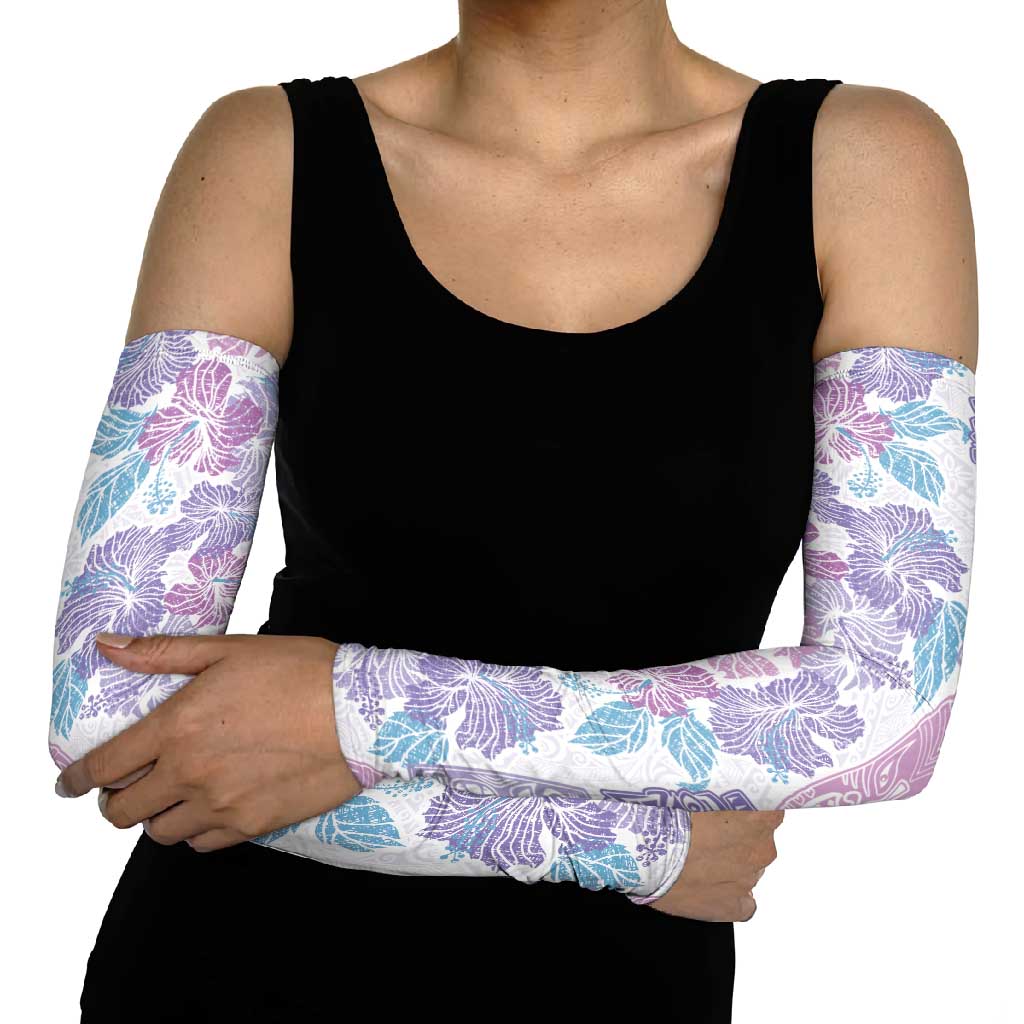 Christmas Aloha Hawaii Tiki Arm Sleeves Hibiscus Winter Colors LT7 - Polynesian Pride