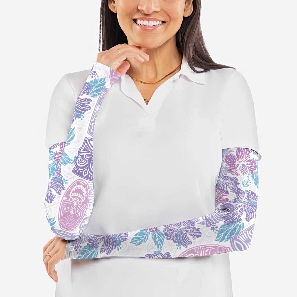 Christmas Aloha Hawaii Tiki Arm Sleeves Hibiscus Winter Colors LT7 - Polynesian Pride