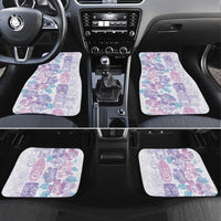Christmas Aloha Hawaii Tiki Car Mats Hibiscus Winter Colors LT7 Set 4pcs Lavender - Polynesian Pride