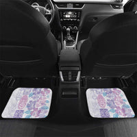 Christmas Aloha Hawaii Tiki Car Mats Hibiscus Winter Colors LT7 Set 2pcs - Back Lavender - Polynesian Pride