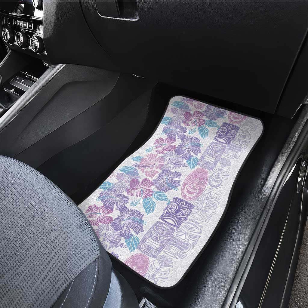 Christmas Aloha Hawaii Tiki Car Mats Hibiscus Winter Colors LT7 - Polynesian Pride
