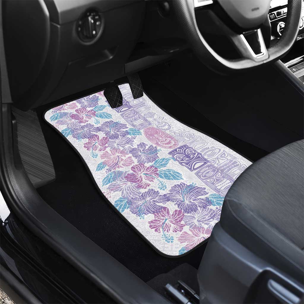 Christmas Aloha Hawaii Tiki Car Mats Hibiscus Winter Colors LT7 - Polynesian Pride