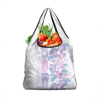Christmas Aloha Hawaii Tiki Grocery Bag Hibiscus Winter Colors LT7 1-pack One Size Lavender - Polynesian Pride