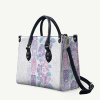 Christmas Aloha Hawaii Tiki Leather Bag Hibiscus Winter Colors LT7 Lavender - Polynesian Pride