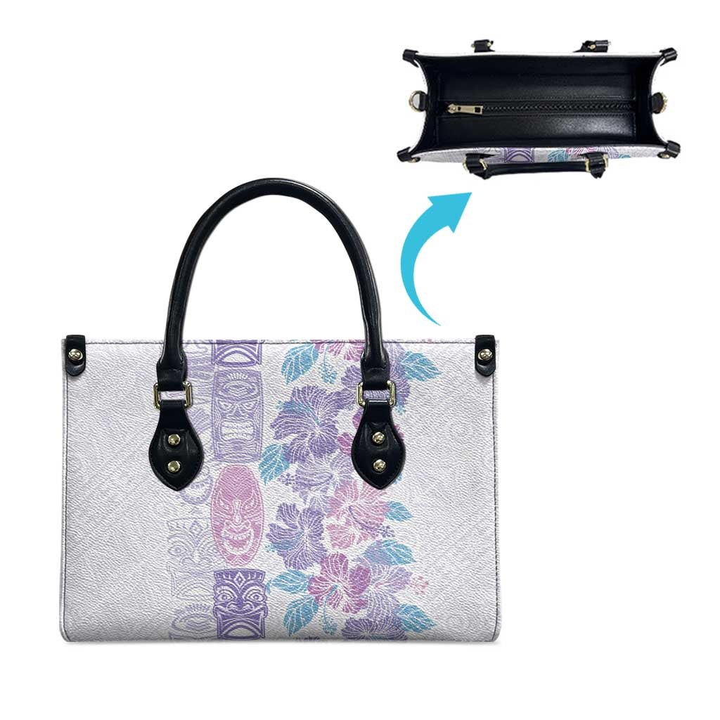 Christmas Aloha Hawaii Tiki Leather Bag Hibiscus Winter Colors LT7 - Polynesian Pride