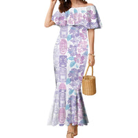 Christmas Aloha Hawaii Tiki Mermaid Dress Hibiscus Winter Colors LT7 Women Lavender - Polynesian Pride