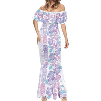 Christmas Aloha Hawaii Tiki Mermaid Dress Hibiscus Winter Colors LT7 - Polynesian Pride