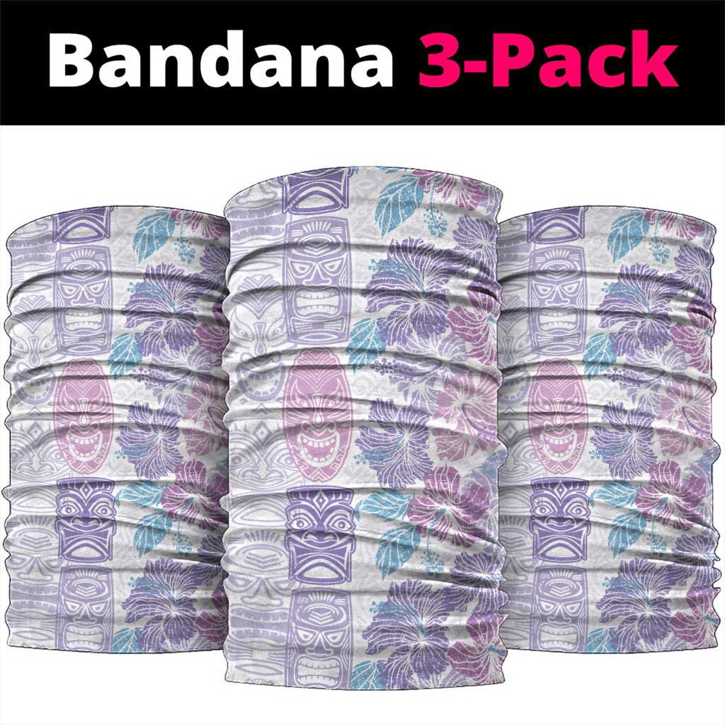 Christmas Aloha Hawaii Tiki Neck Gaiter Hibiscus Winter Colors LT7 package One Size: 25*50cm Lavender - Polynesian Pride